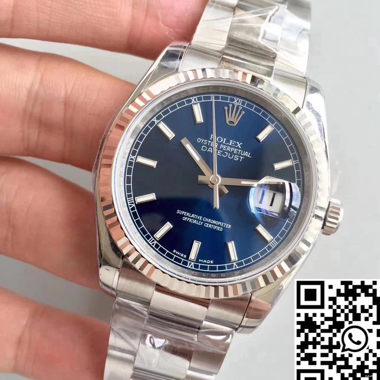 AR Dial 36mm Datejust Factory 116234 V2 Blue Rolex 0728